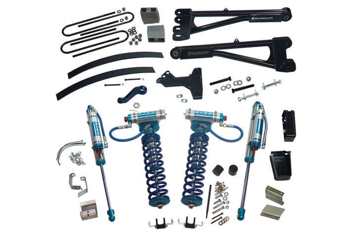Superlift | 11-16 Ford F250 F350 SD 4WD 8in | Lift Kit withRepl Radius Arms & King Coilovers Rear Shocks