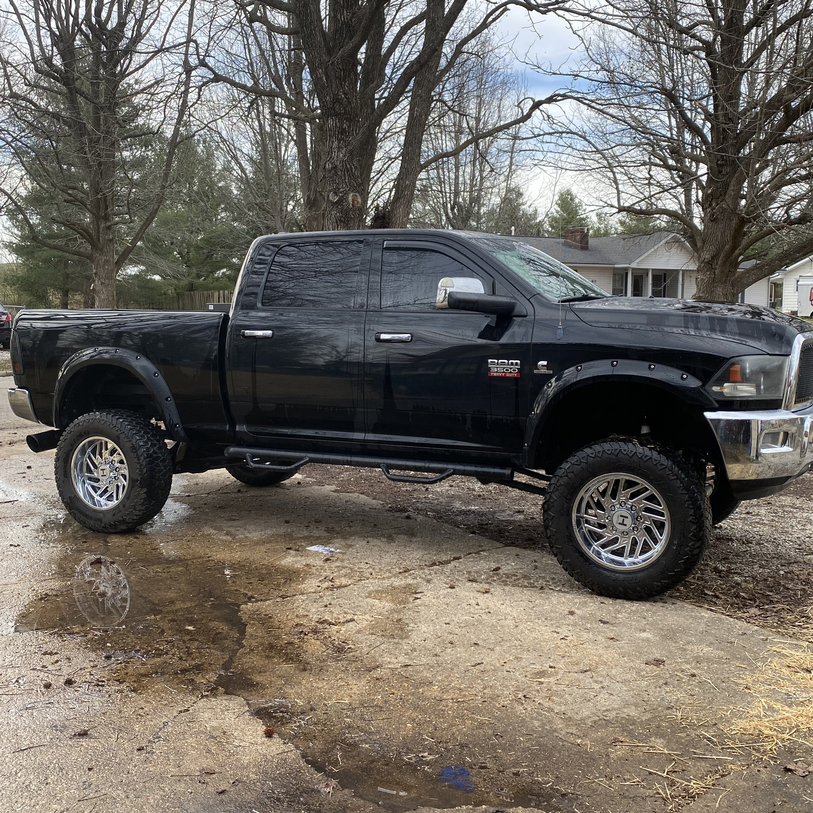 2012 RAM 3500 Hostile H116 Jigsaw Chrome 20x12 AMP Terrain Attack A/T 37x12.50R20