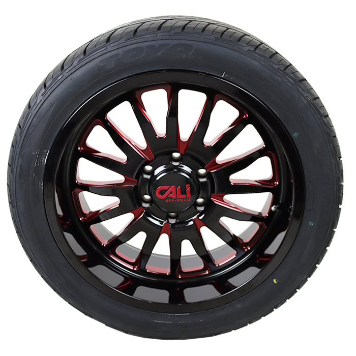 Cali Offroad Summit 9110 Gloss Black Red Tint Toyo Proxes ST III