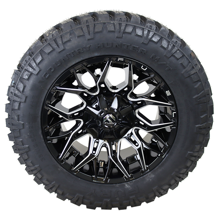 Fuel D769 Twitch Gloss Black Milled Fury Country Hunter M/T II