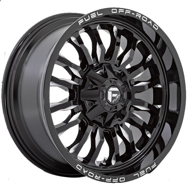 Fuel Offroad Wheels ARC D795 Gloss Black Milled 20x9 1mm Offset 5x139.7 (5x5.5),5x150