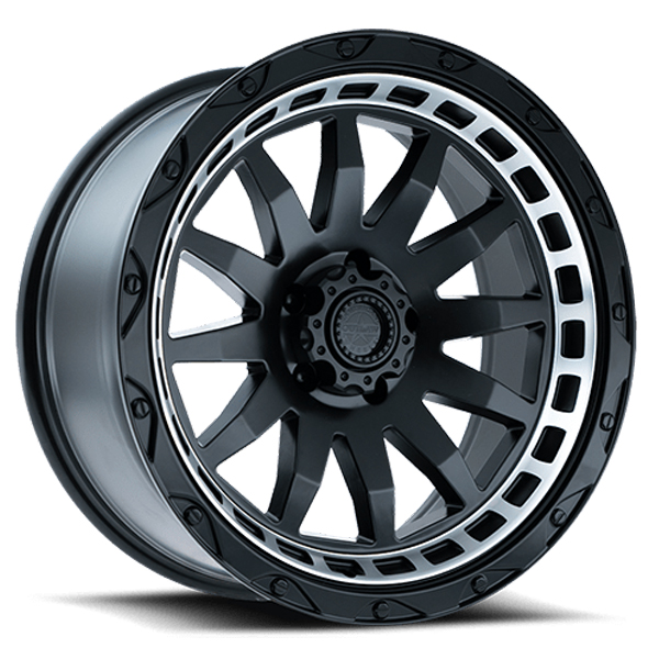 American Outlaw Wheels | Buy the 135 Flint Lock Satin Black Machined ...