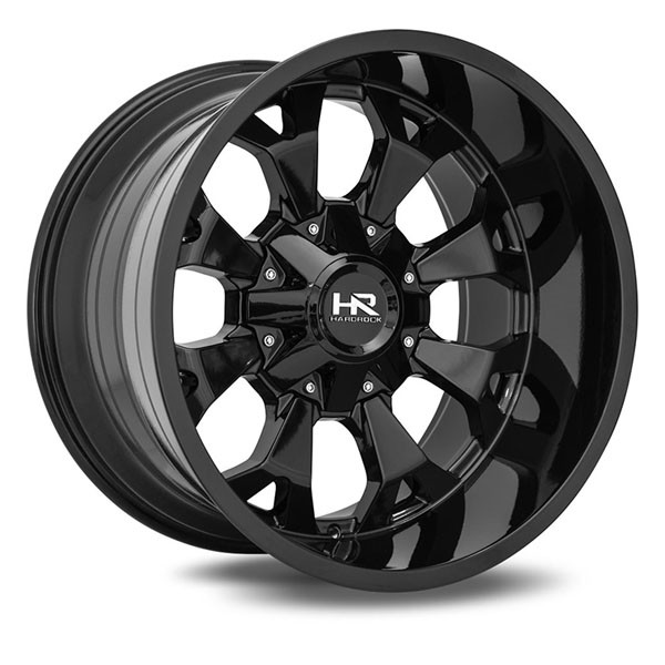 Hardrock Offroad Wheels H711 Gloss Black 20x10 -19mm Offset 6x135,6x139.7 (6x5.5)