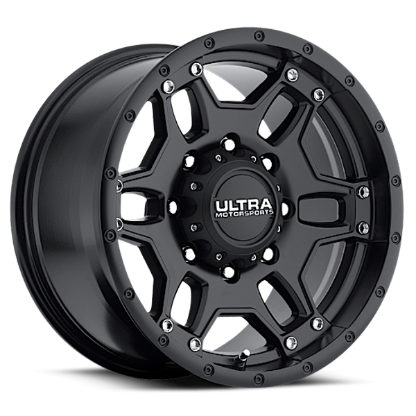 0 x 6.5 inches /6 x 139 mm, 0 mm Offset Ultra 052U HANGOUT TRAILER BLACK Wheel with Gloss Diamond Cut Face and Clear-Coat 
