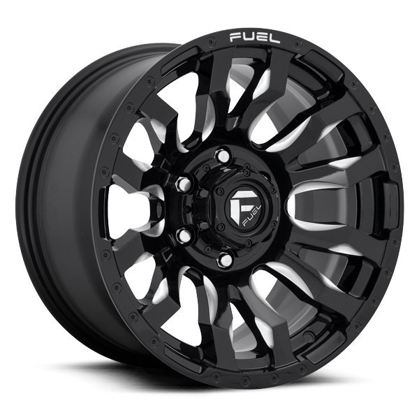 Fuel Offroad Wheels Blitz D673 Gloss Black Milled 20x9 20mm Offset 5x150
