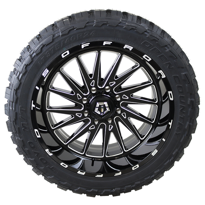 TIS 547BM Gloss Black Milled Toyo Open Country M/T