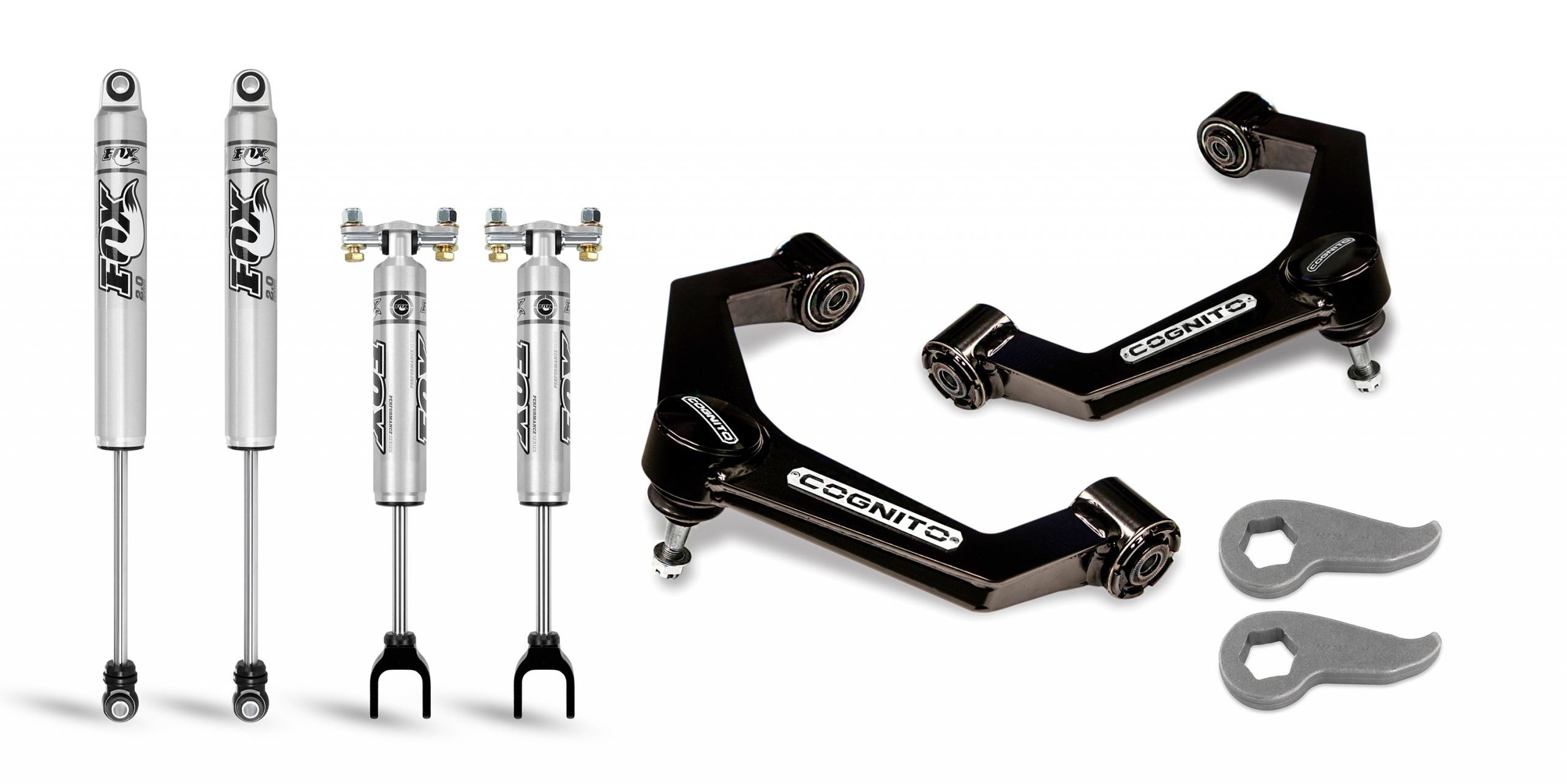 Cognito | 3-Inch Performance Leveling Kit With Fox PS | 2.0 IFP Shocks for 20-21 Silverado/Sierra 2500/3500 2WD/4WD