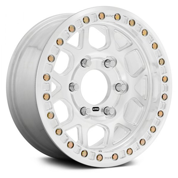KMC True Beadlock Wheels KM444 Raw Machined 17x9 -12mm Offset 5x139.7 (5x5.5)