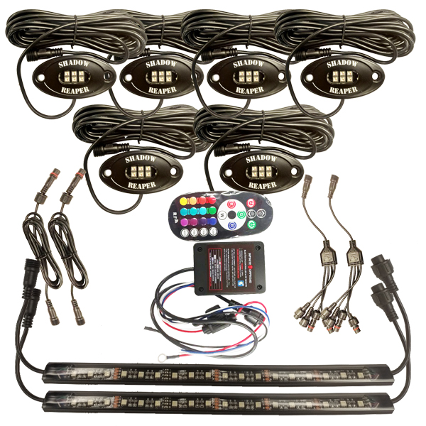 Infinite Offroad | RGB+W | Rock Light 8 Watt 6 Piece Kit