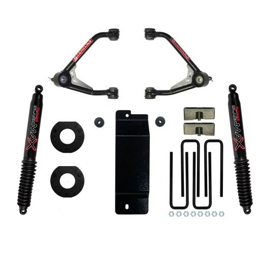Skyjacker | 2014-2016 GM 1500 4WD (w/Cast UCA) | 3.5-4in UCA Lift Kit w/Rear Black Max B8500 Shocks