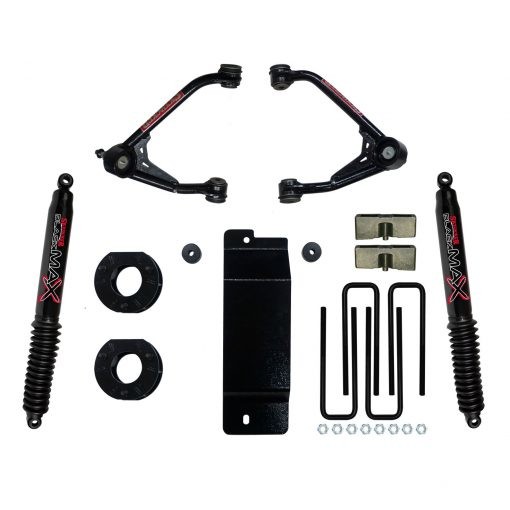 Skyjacker | 2007-2013 GM 1500 4WD 3.5-4in UCA | Lift Kit w/Rear Black Max B8500 Shocks
