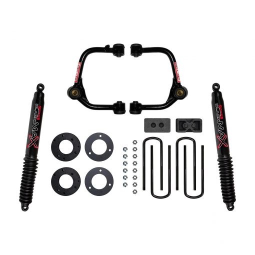 Skyjacker | 2021 Ford F150 4 Wheel Drive | Crew Cab Suspension Lift Kit w/ Shock (Black Max)