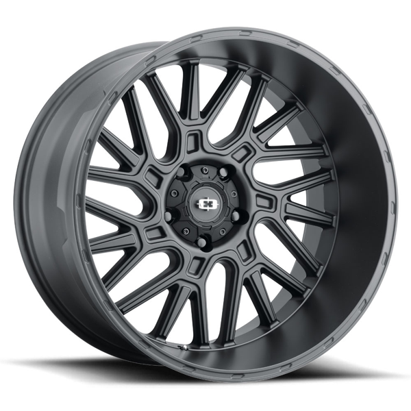 Vision Wheels Brawl 404 Satin Black 24x12 -51mm Offset 6x139.7 (6x5.5)
