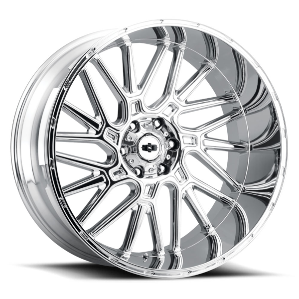 Vision Wheels Brawl 404 Chrome 24x12 -51mm Offset 5x139.7 (5x5.5)