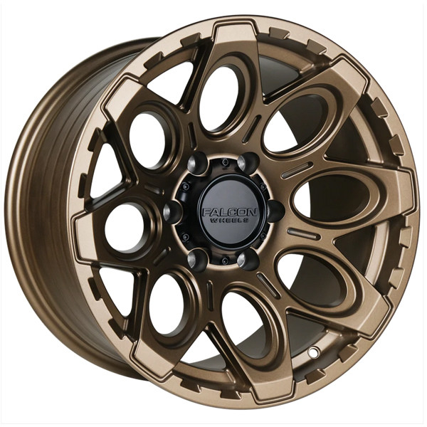 Falcon Offroad Wheels T6 Full Matte Bronze 17x9 -12mm Offset 6x139.7 (6x5.5)