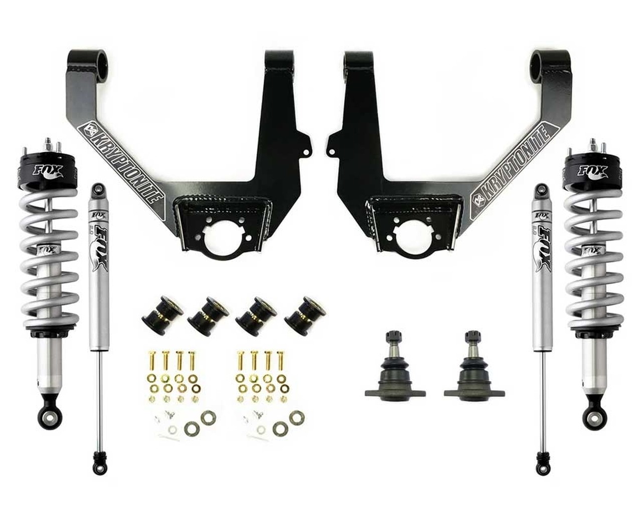 Kryptonite | 14-18 Chevy/GMC 1500 2in Stage 3 Leveling | Kit With Fox Shocks 44928 Ton 6 Lug (Kruca13)