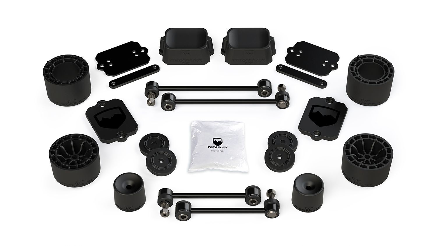 TeraFlex | 18-21 Wrangler JLU 4-Door Sport/Sahara: 2.5in Performance | Spacer Lift Kit - No Shocks or Shock Extensions