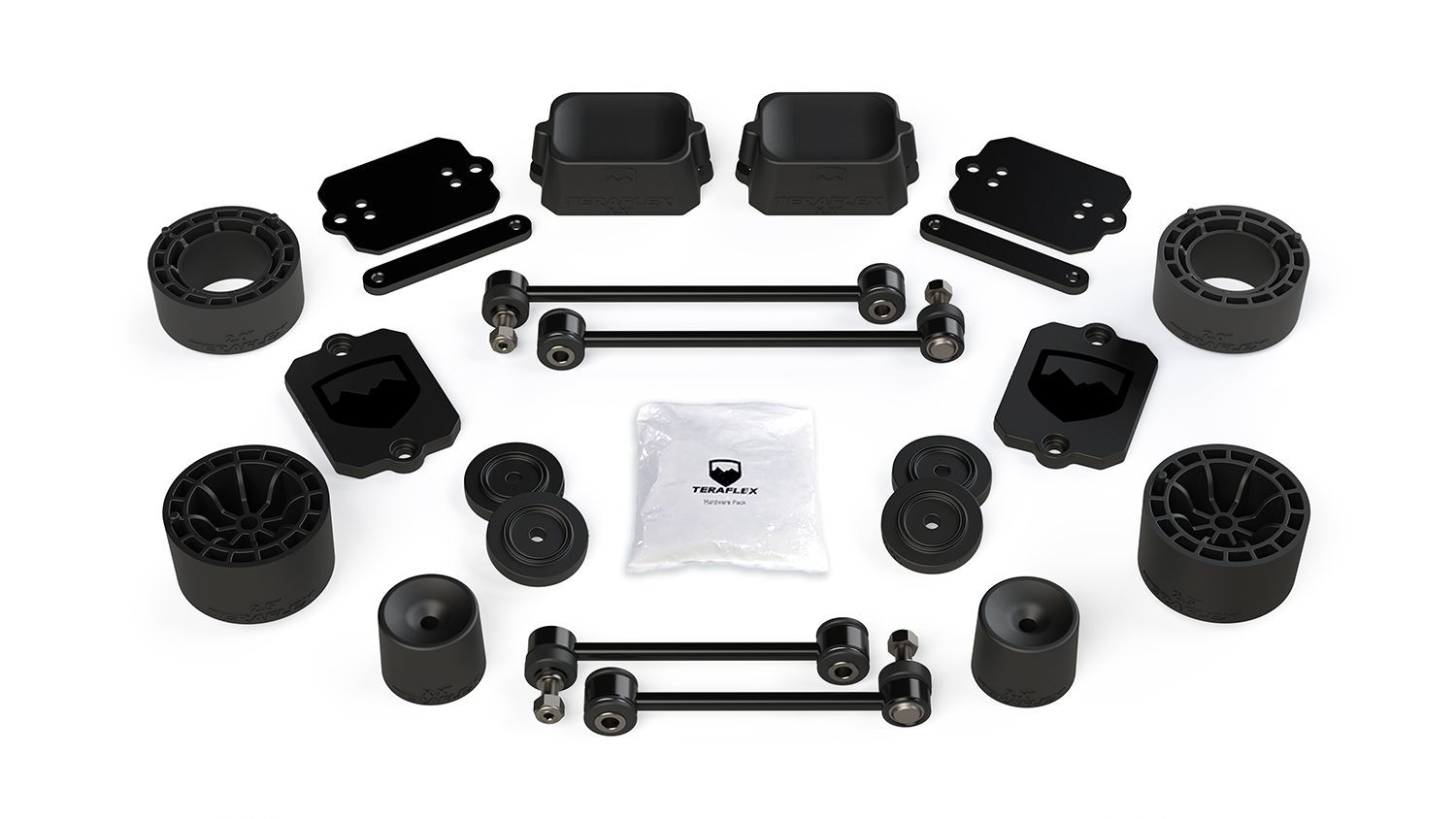 TeraFlex | 18-21 Wrangler JL 2-Door Sport/Sahara: 2.5in Performance | Spacer Lift Kit - No Shocks or Shock Extensions