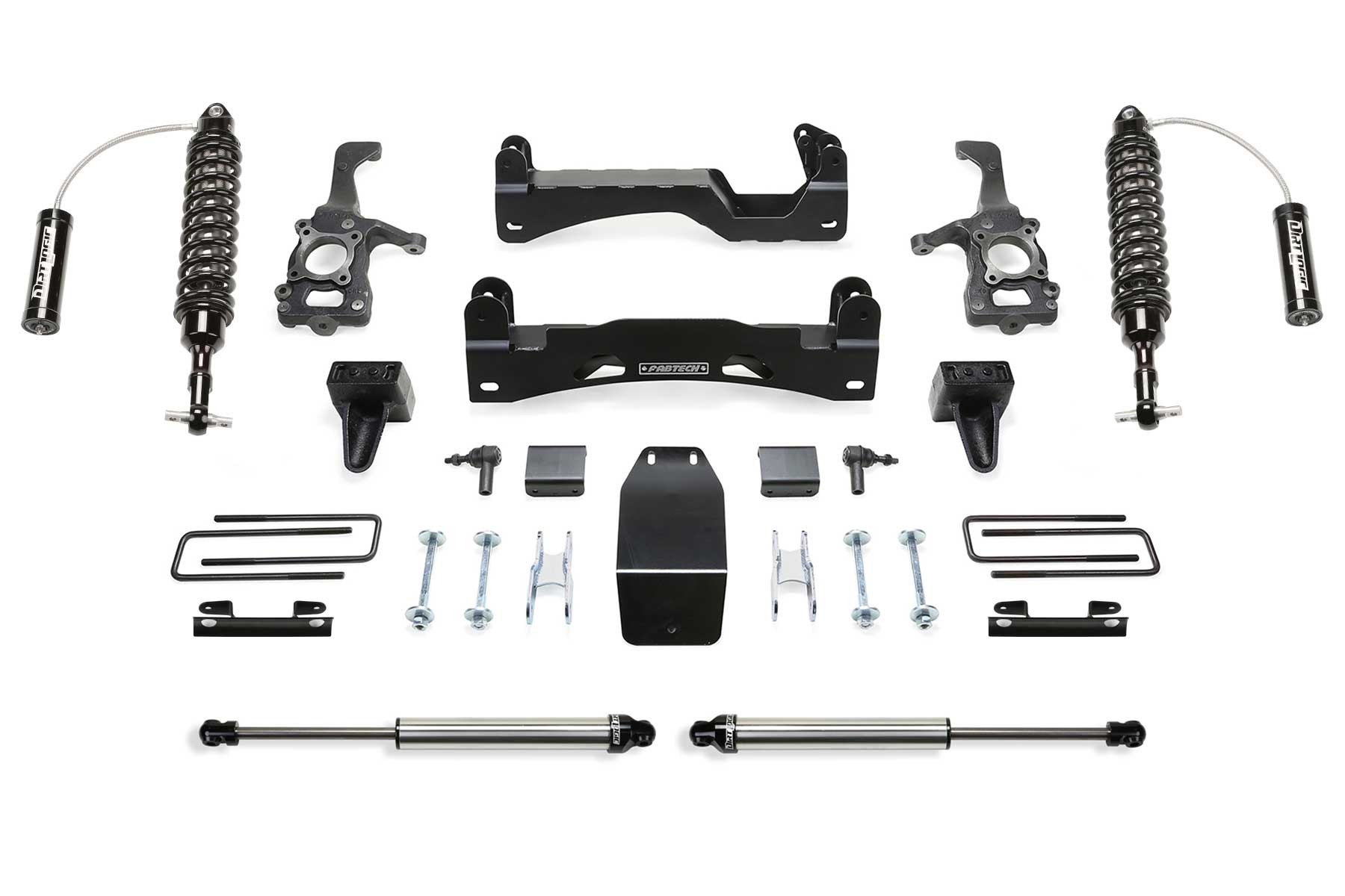 Fabtech | 15-20 Ford F150 4WD 6in Perf. | System w/DL 2.5 Resi Coilovers & Rear DL Shocks