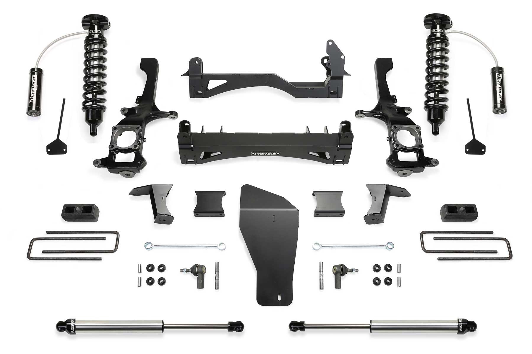Fabtech | 16-18 Nissan Titan XD 4WD Gas | 6in Perf. System w/DL 2.5 Resi Coilovers & Rear DL Shocks