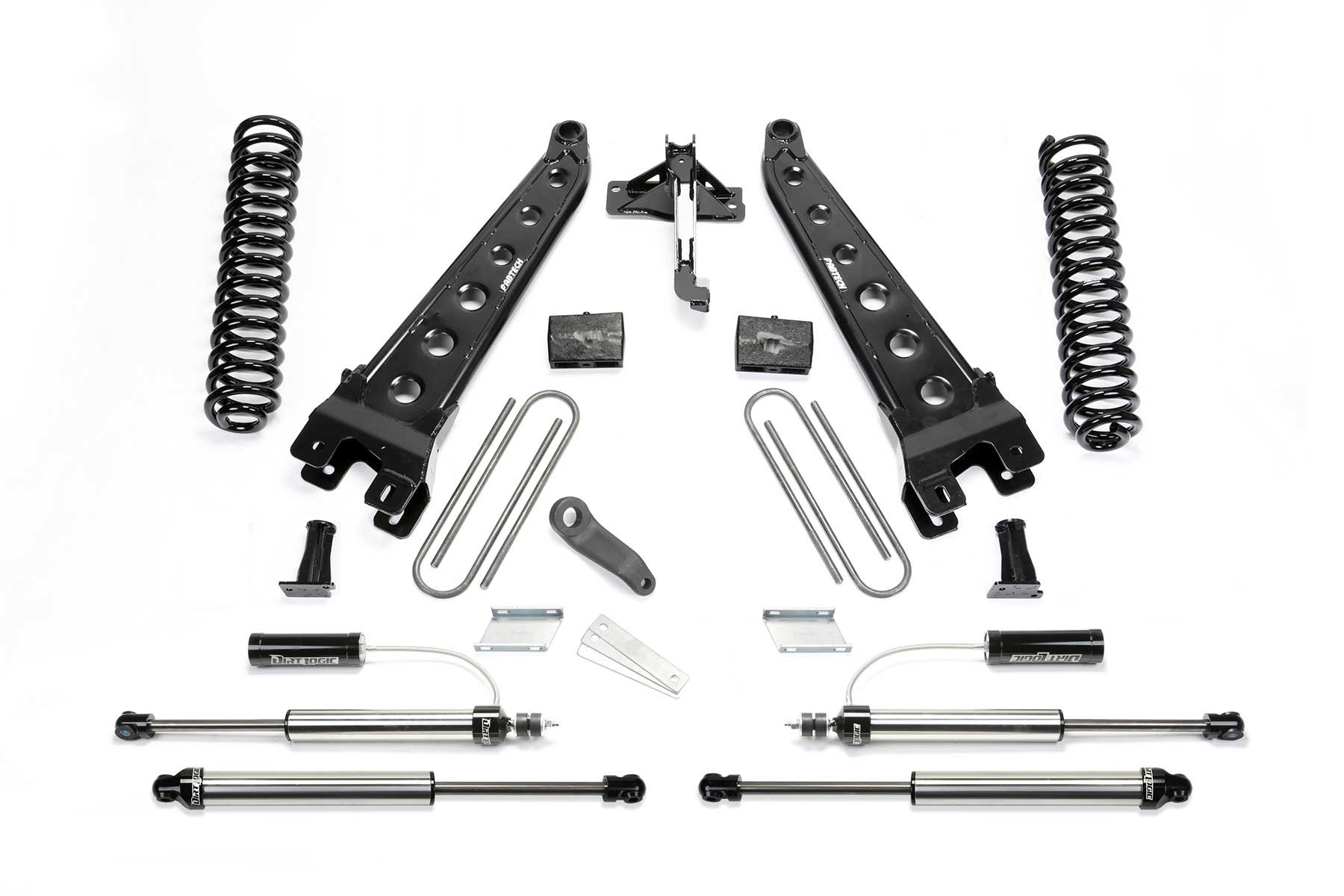 Fabtech | 17-21 Ford F250/350 4WD Diesel 6in | Radius Arm System w/DL 2.25 Resi Shocks & Rear DL Shocks