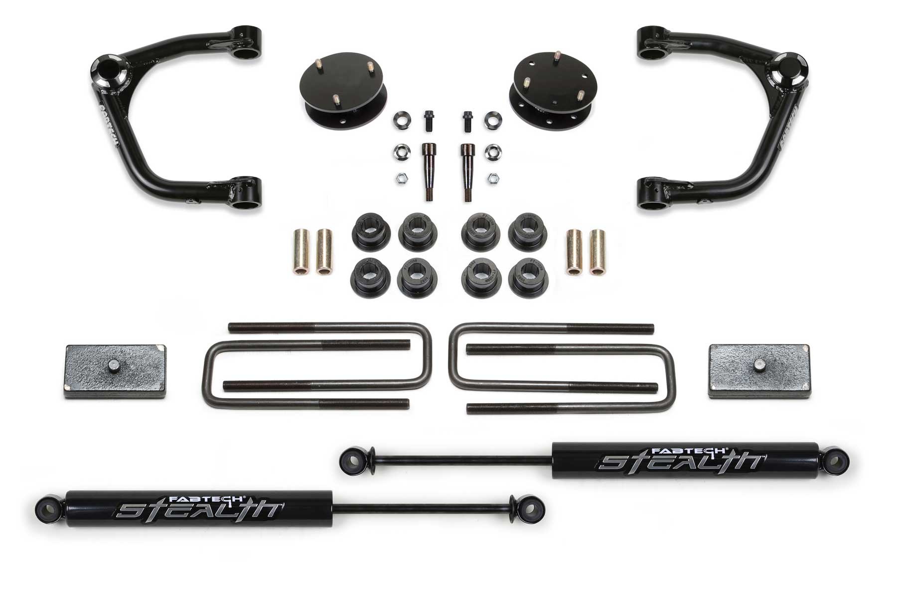 Fabtech | 19-21 Silverado 1500/Sierra 1500 3in Uniball | UCA System w/Rear Stealth Shocks