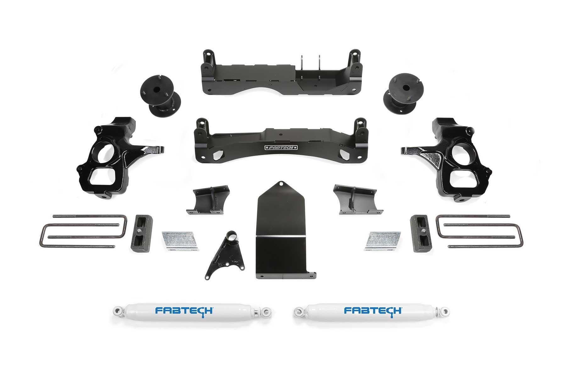 Fabtech | 14-18 Silverado 1500/Sierra 1500 w/OE Forged | UCA 4in Basic System w/Perf. Shocks