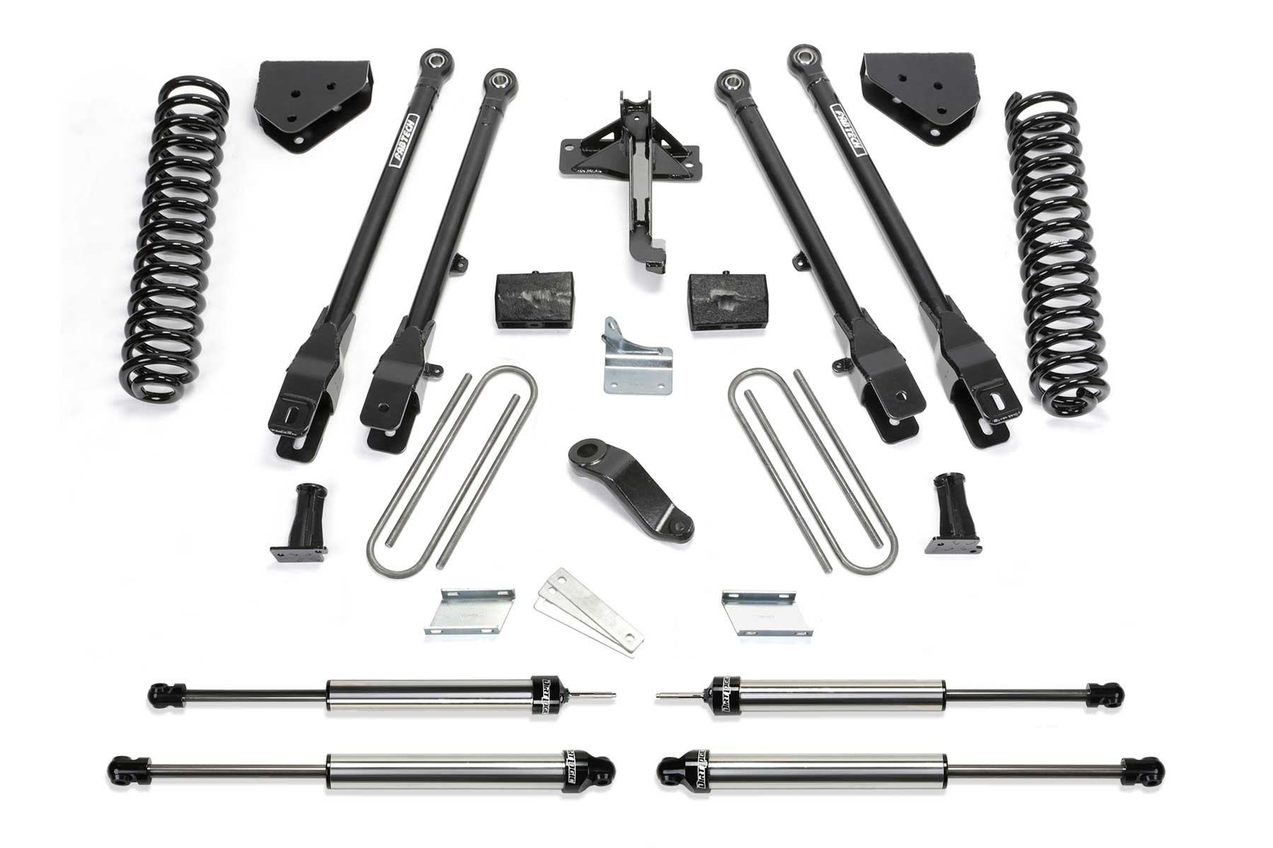 Fabtech | 11-13 Ford F450/550 4WD 10 Lug | 6in 4 Link System w/DL Shocks