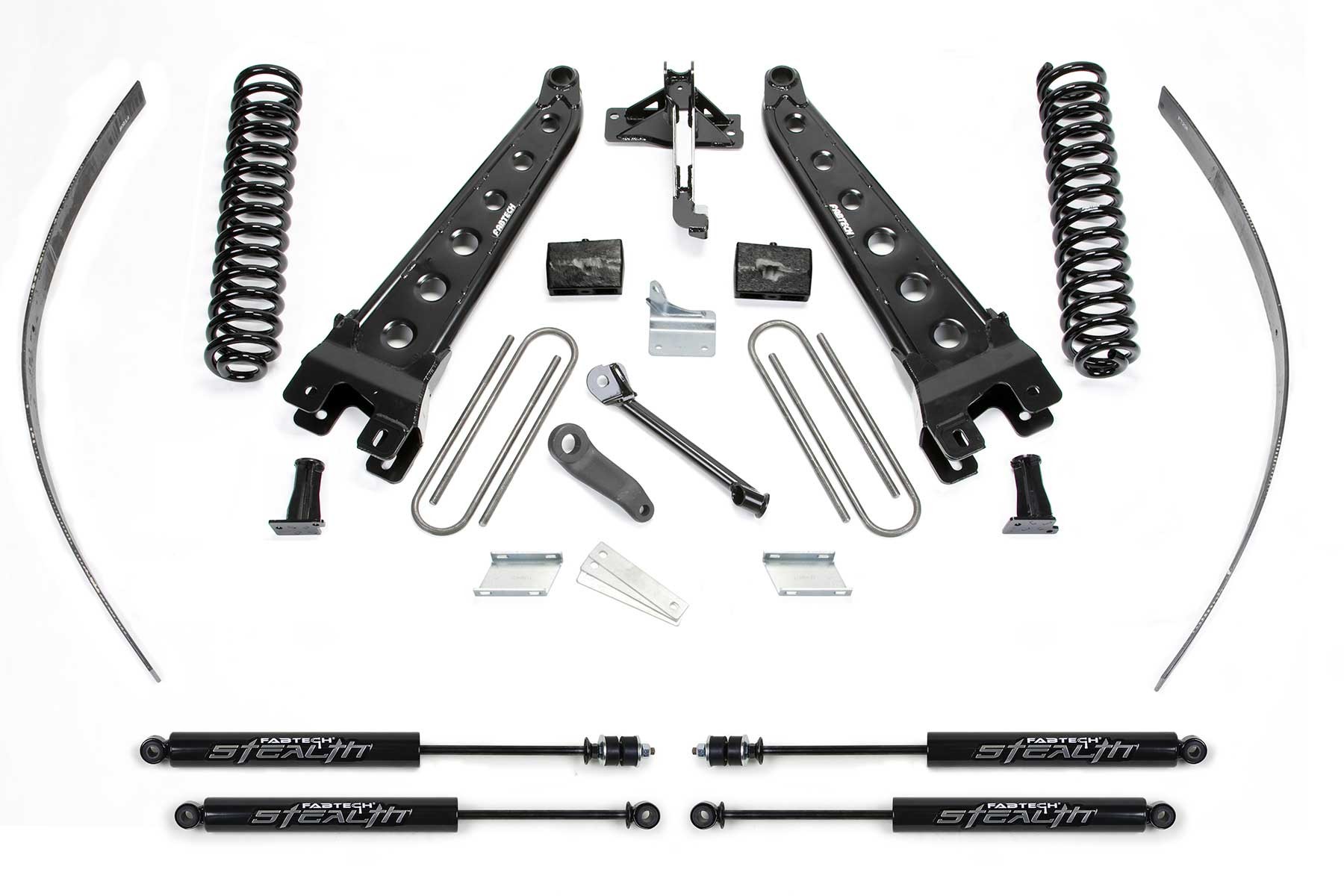 Fabtech | 08-16 Ford F250 4WD w/o Overload | 8in Radius Arm System w/Stealth Shocks