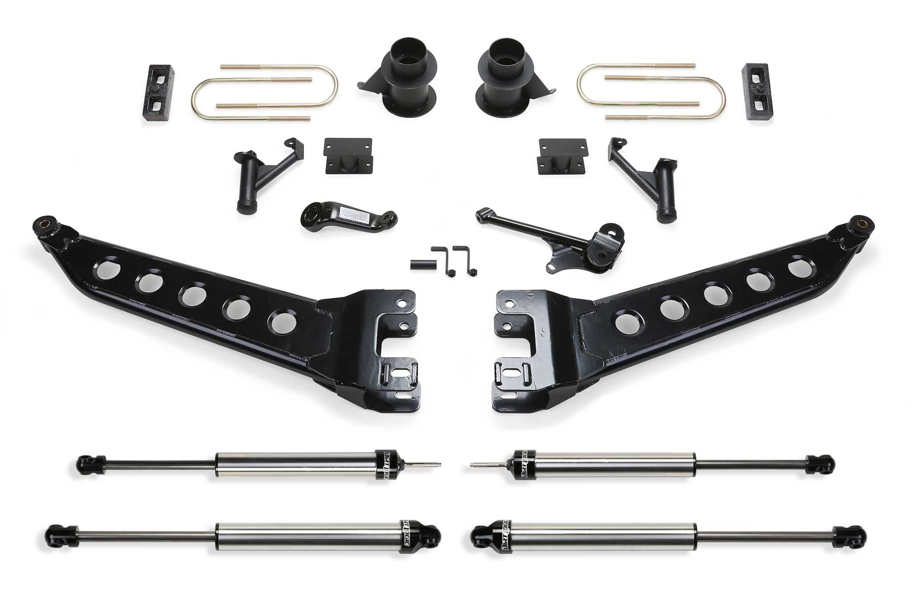 Fabtech | 13-18 Ram 3500 4WD w/Factory Radius | Arms 5in Radius Arm System w/DL Shocks