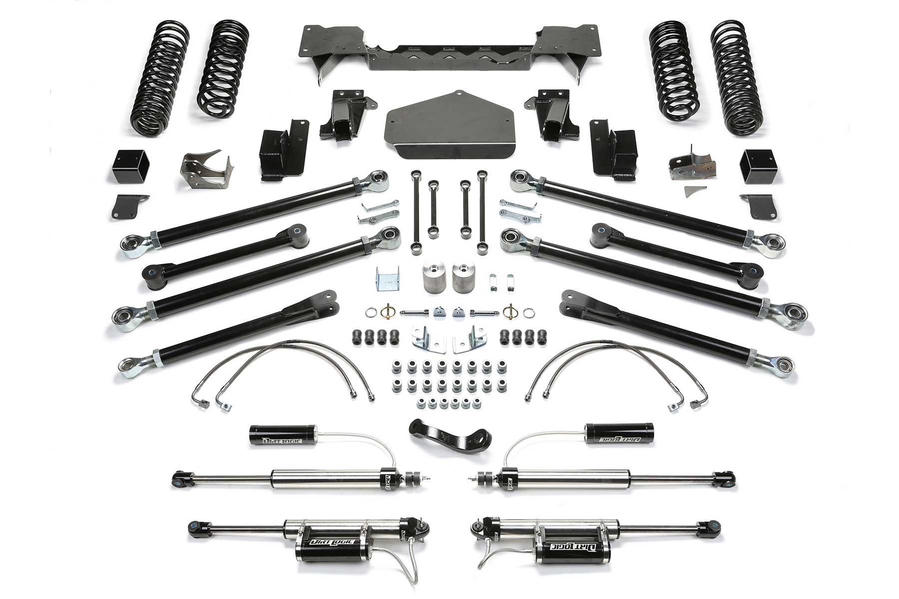 Fabtech | 07-18 Jeep JK 4WD 2-Door 5in | Crawler LT System w/DL 2.25 Resi Shocks
