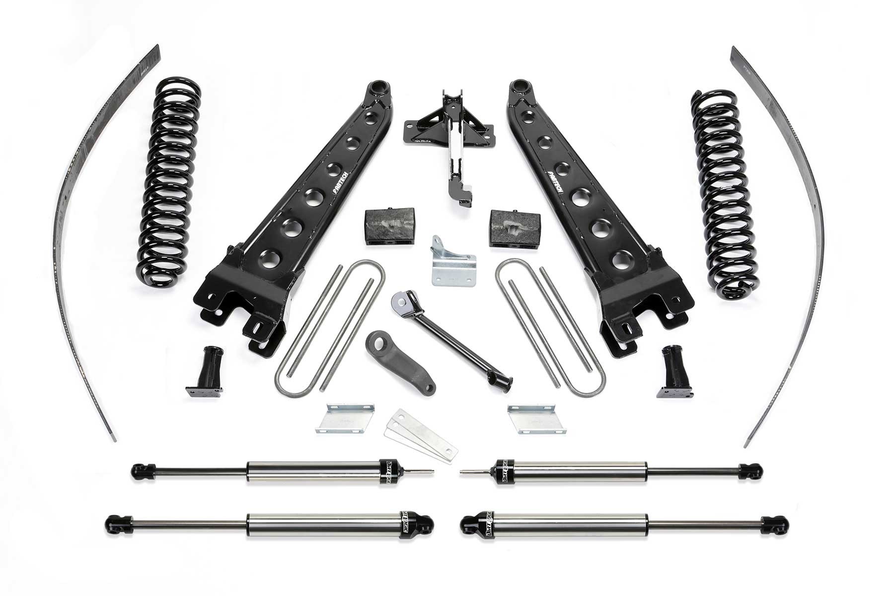 Fabtech | 08-16 Ford F250 4WD w/o Overload | 8in Radius Arm System w/DL Shocks