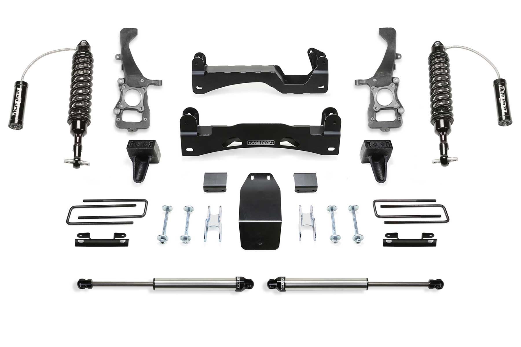Fabtech | 21 Ford F150 4WD 6in Perf. | System w/DL 2.5 Resi Coilovers & Rear DL Shocks