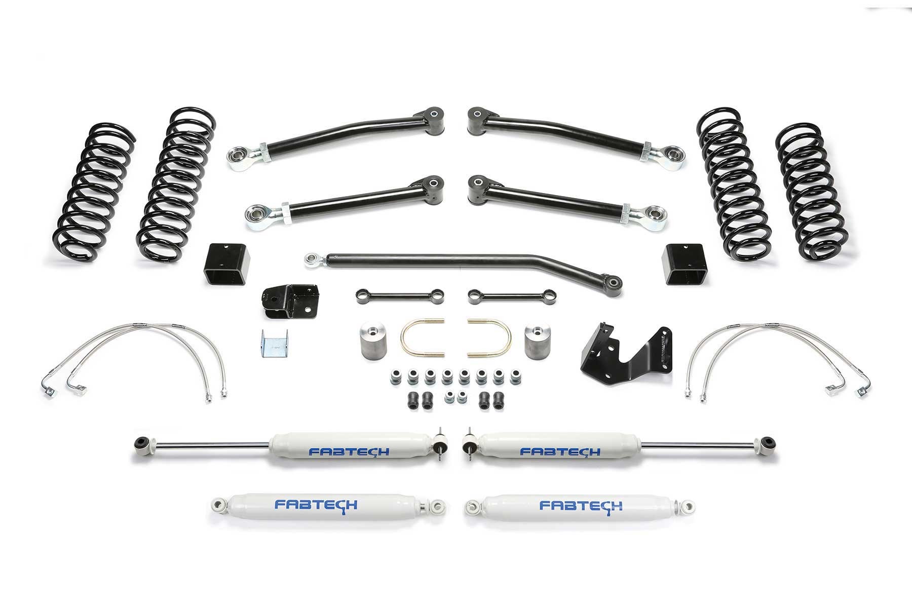 Fabtech | 07-18 Jeep JK 4WD 4-Door 3in | Trail II System w/Perf. Shocks
