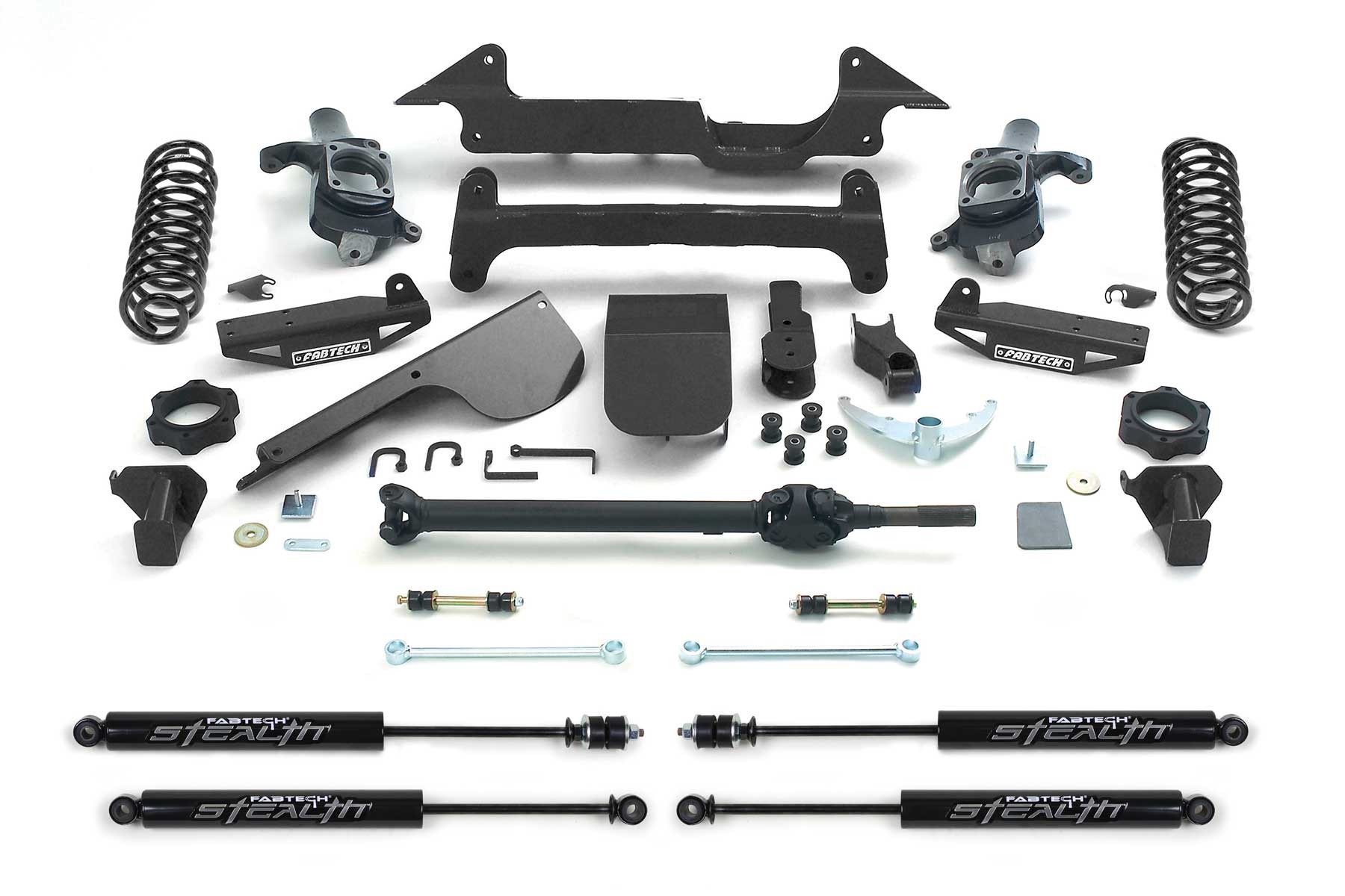 Fabtech | 03-08 Hummer H2 4WD w/Rear Coil | Springs 6in Perf. System w/Stealth Shocks