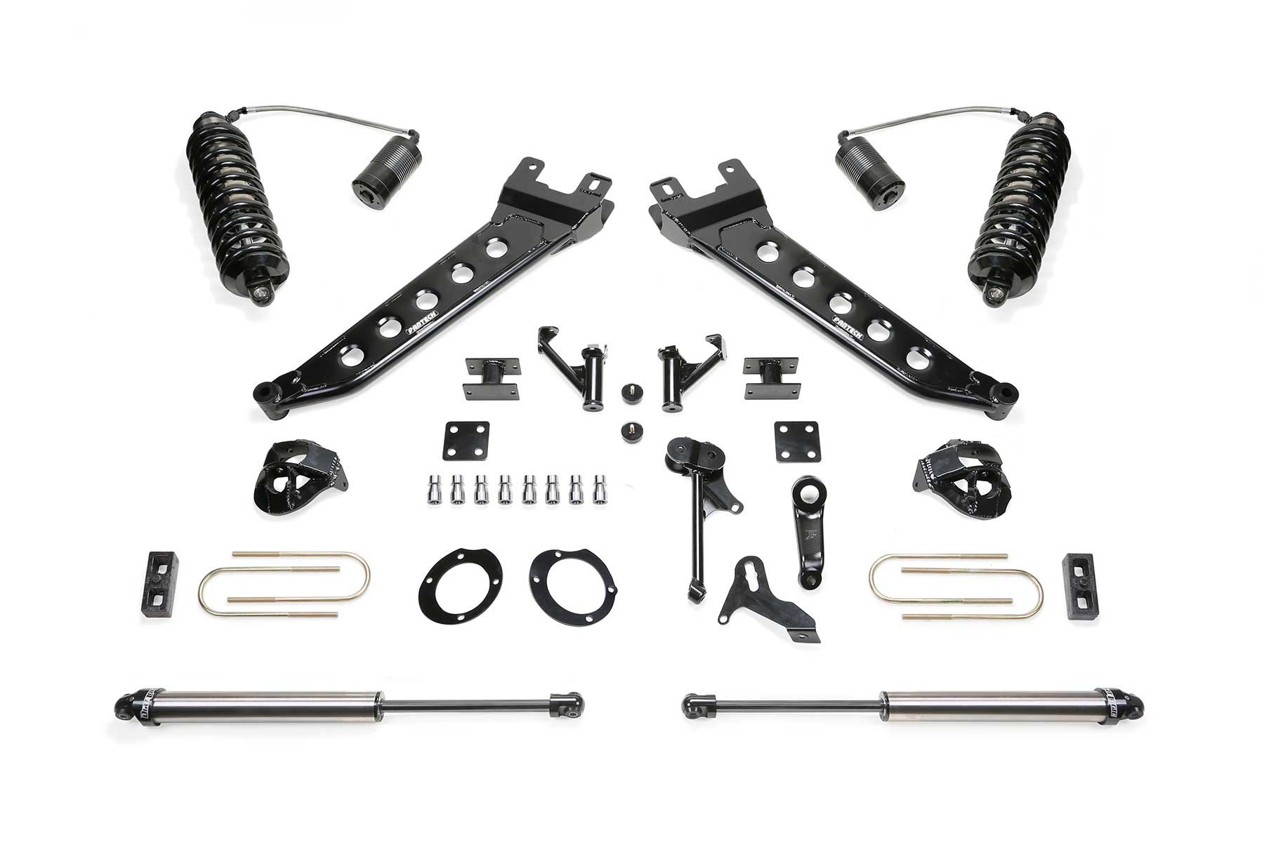Fabtech | 13-18 Ram 3500 4WD 7in Radius | Arm System w/DL 4 Resi Coilovers & DL Shocks