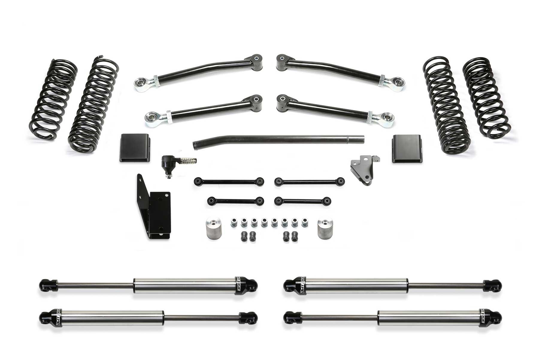 Fabtech | 20-21 Jeep Gladiator JT 6 Cyl | 4WD 3in Trail System w/DL 2.25 N/R Shocks