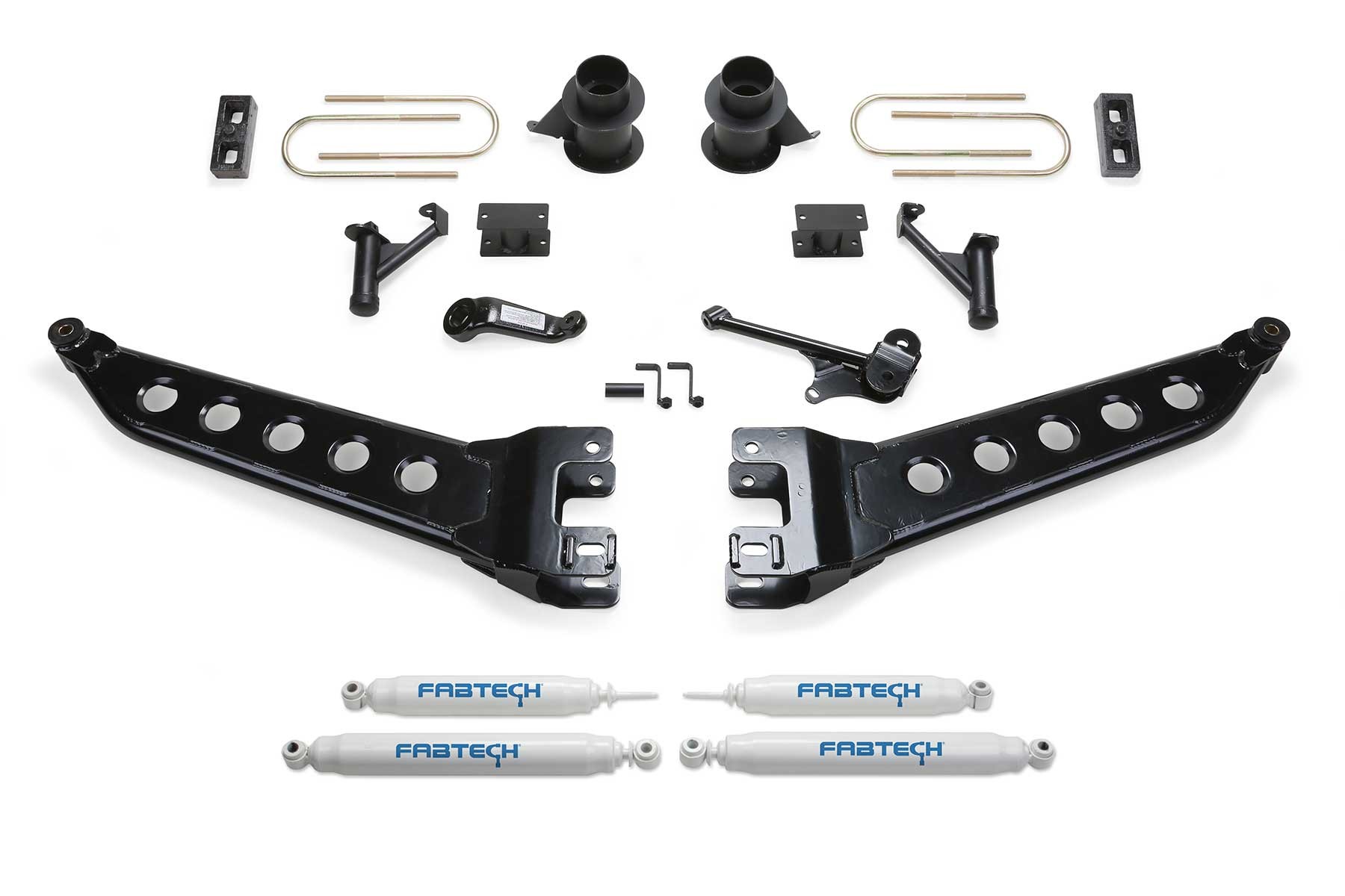 Fabtech | 13-18 Ram 3500 4WD w/Factory Radius | Arms 5in Radius Arm System w/Perf. Shocks