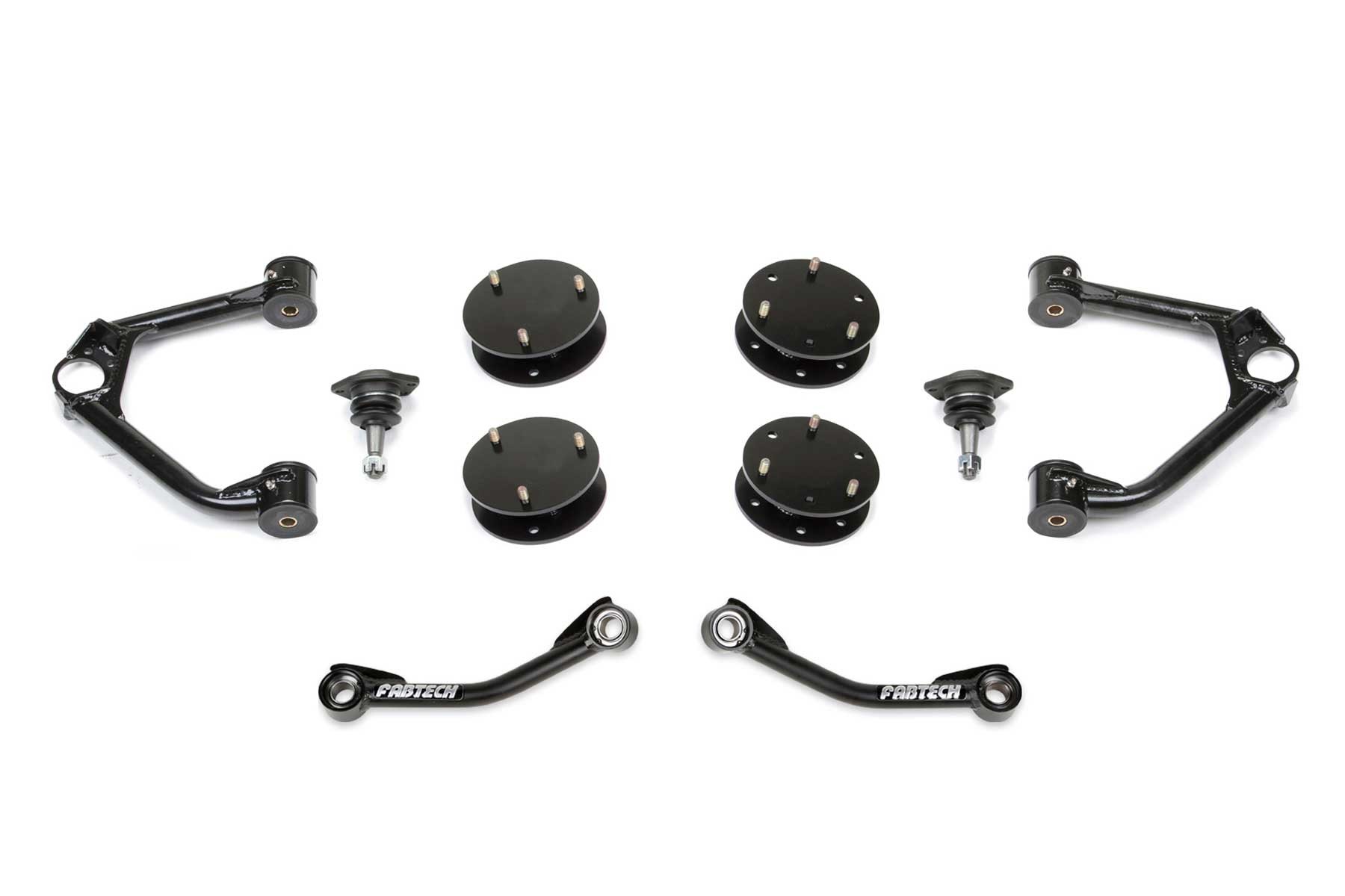 Fabtech | 21 Chevrolet Tahoe/Suburban 4WD 3in Ball | Joint UCA Lift Kit w/Front & Rear Shock Spacers