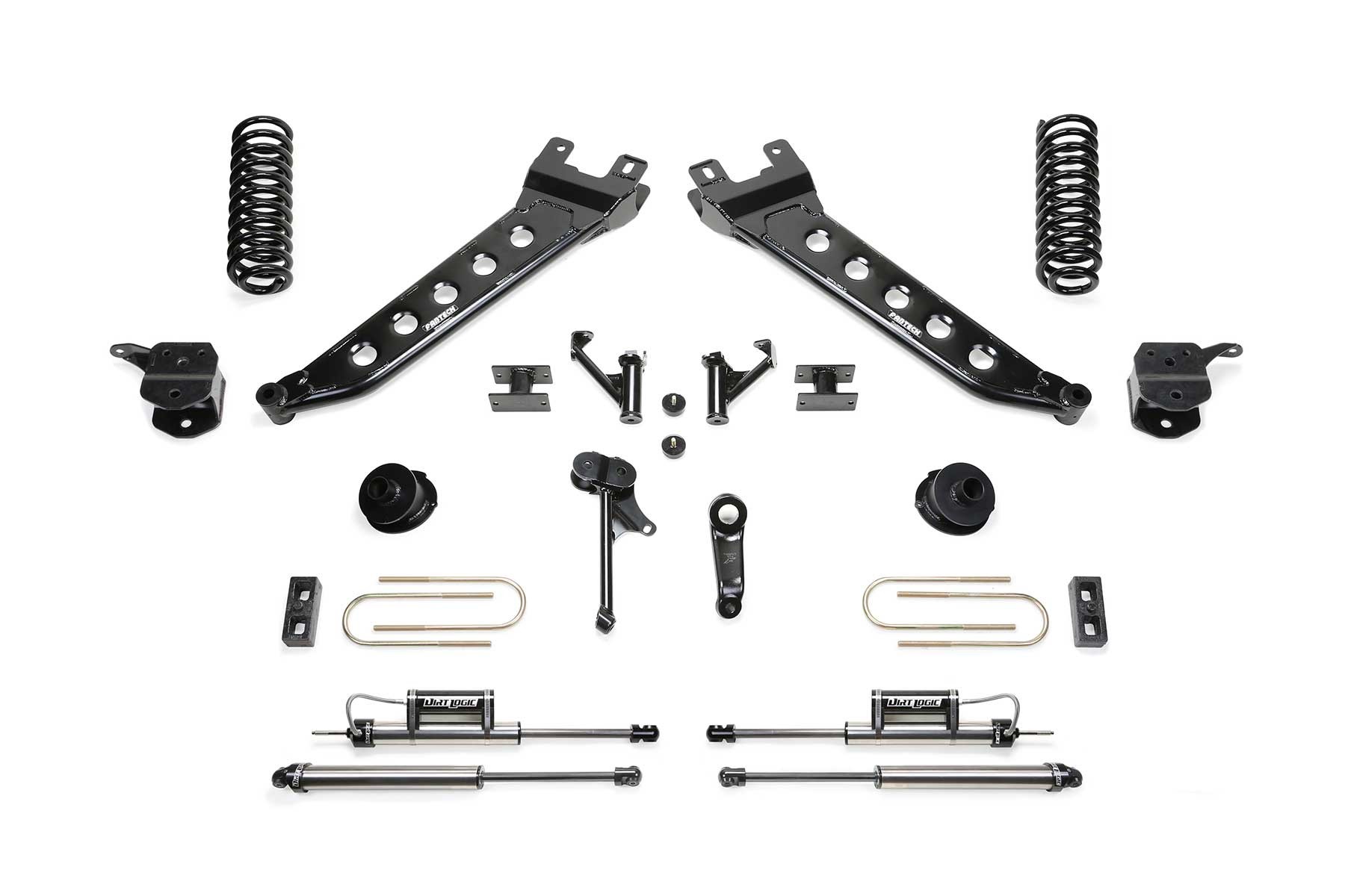 Fabtech | 13-18 Ram 3500 4WD 7in Radius | Arm System w/DL 2.25 Resi Shocks & Rear DL Shocks