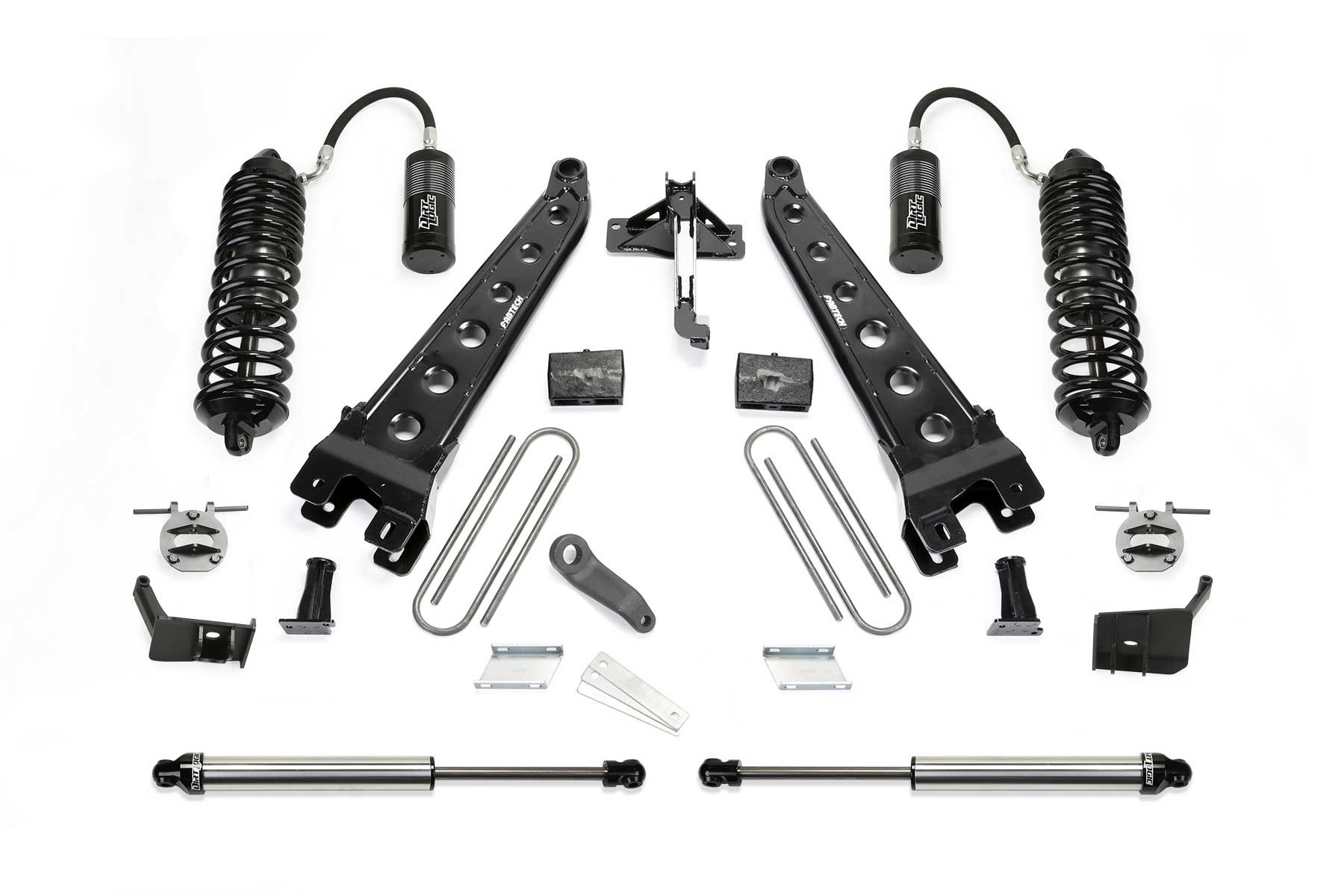 Fabtech | 17-21 Ford F250/350 4WD Diesel 6in | Radius Arm System w/DL 4 Coilover & Rear DL 2.25 Shocks