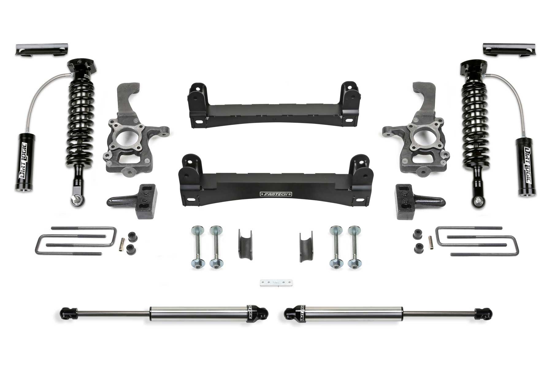 Fabtech | 15-20 Ford F150 2WD 4in Perf. | System w/DL 2.5 Resi Coilovers & Rear DL 2.25 Shocks