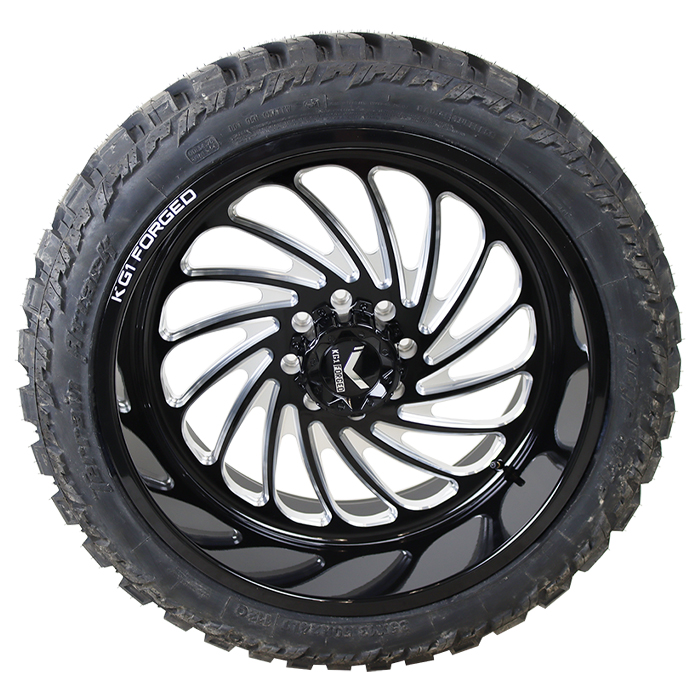 KG1 Forged Bender Gloss Black Machined AMP Terrain Attack M/T