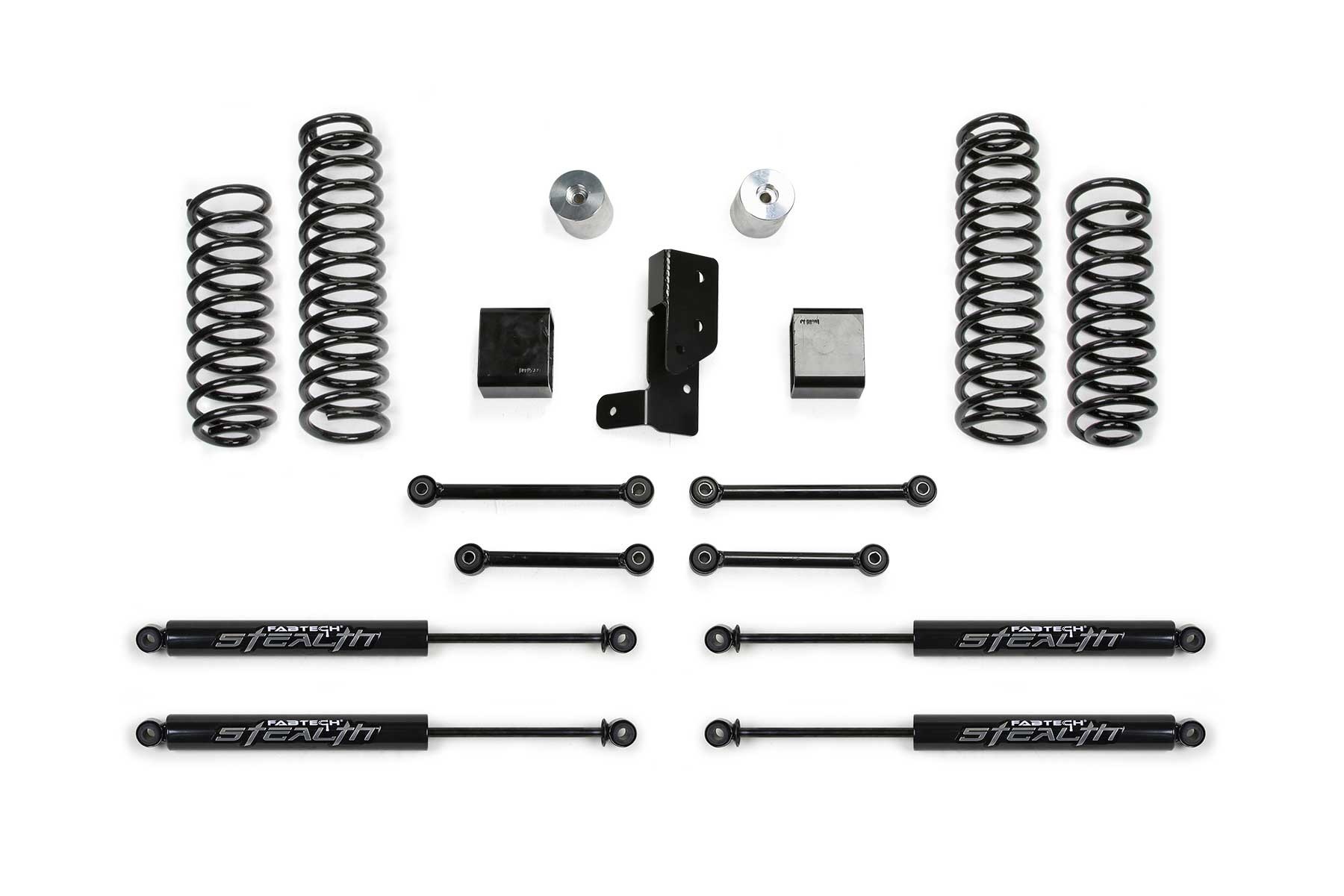 Fabtech K4205M 20-22 Jeep Wrangler JL Diesel and Rubicon 392 4WD 4-Door 3″  Sport System with Stealth Shocks