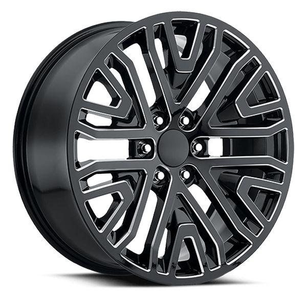 Voxx Replica Wheels SEV Gloss Black Milled 22x9 28mm Offset 6x139.7 (6x5.5)