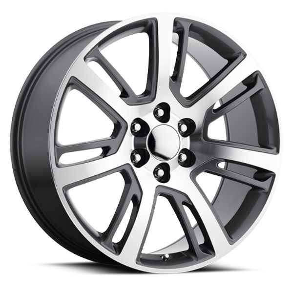 Voxx Replica Wheels Escalade Platinum ESV Gun Metal Machined Face 22x9 31mm Offset 6x139.7 (6x5.5)