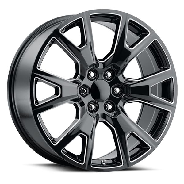 Voxx Replica Wheels SEZ Gloss Black Milled 22x9 31mm Offset 6x139.7 (6x5.5)