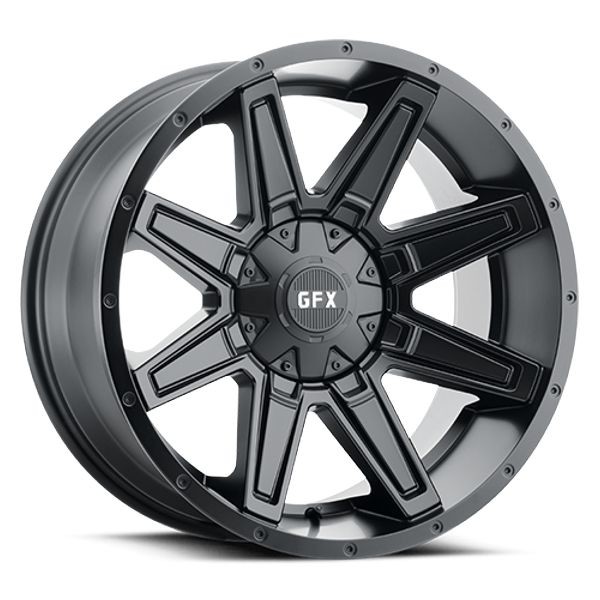 G-FX Wheels TR23 Matte Black 17x8.5 18mm Offset 6x135,6x139.7 (6x5.5)