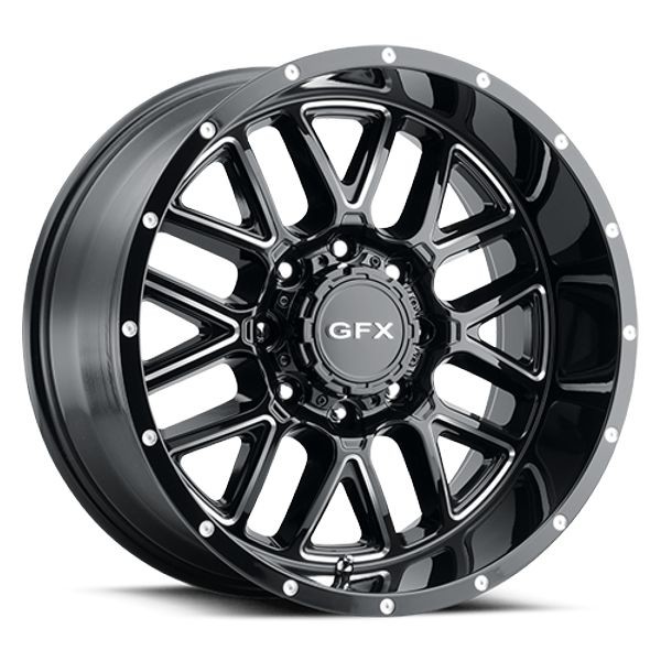 G-FX Wheels TM5 Gloss Black Milled 20x10 -19mm Offset 6x135,6x139.7 (6x5.5)