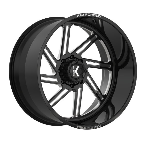 KG1 Forged Wheels Spool KF011 Gloss Black Machined 22x14 -76mm Offset 8x165.1 (8x6.5)